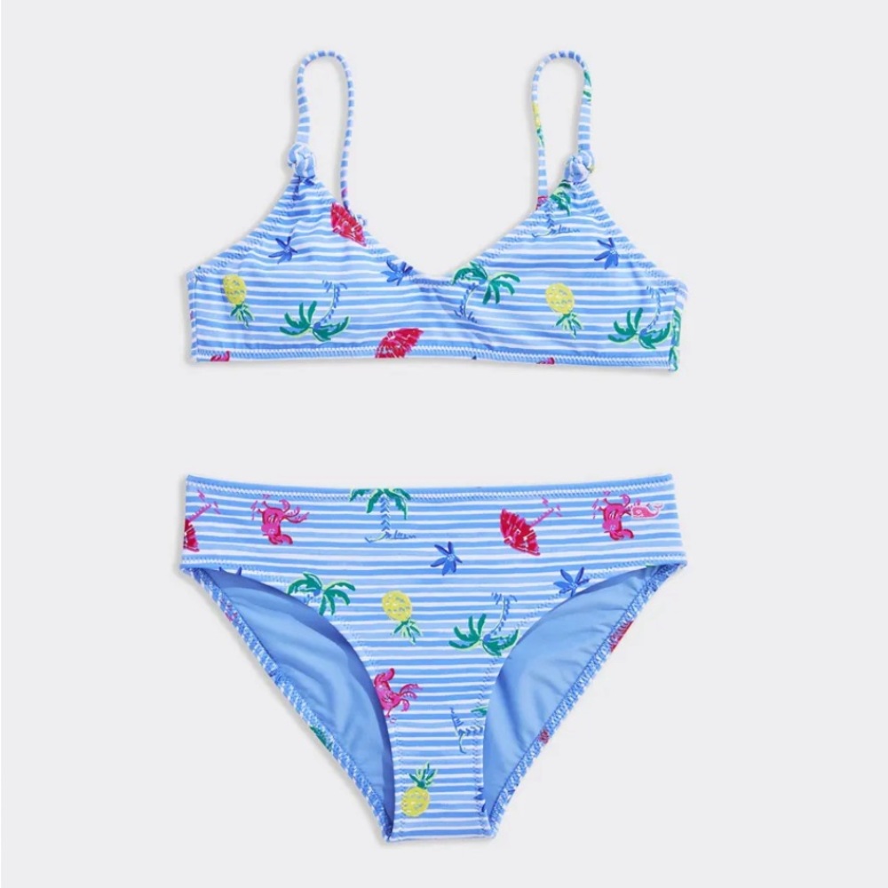 🎉HP🎉 Vineyard Vines Girls' Harbor Island Icon Knot Bikini NWT, Size S (7-8)